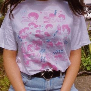 pink manga tee